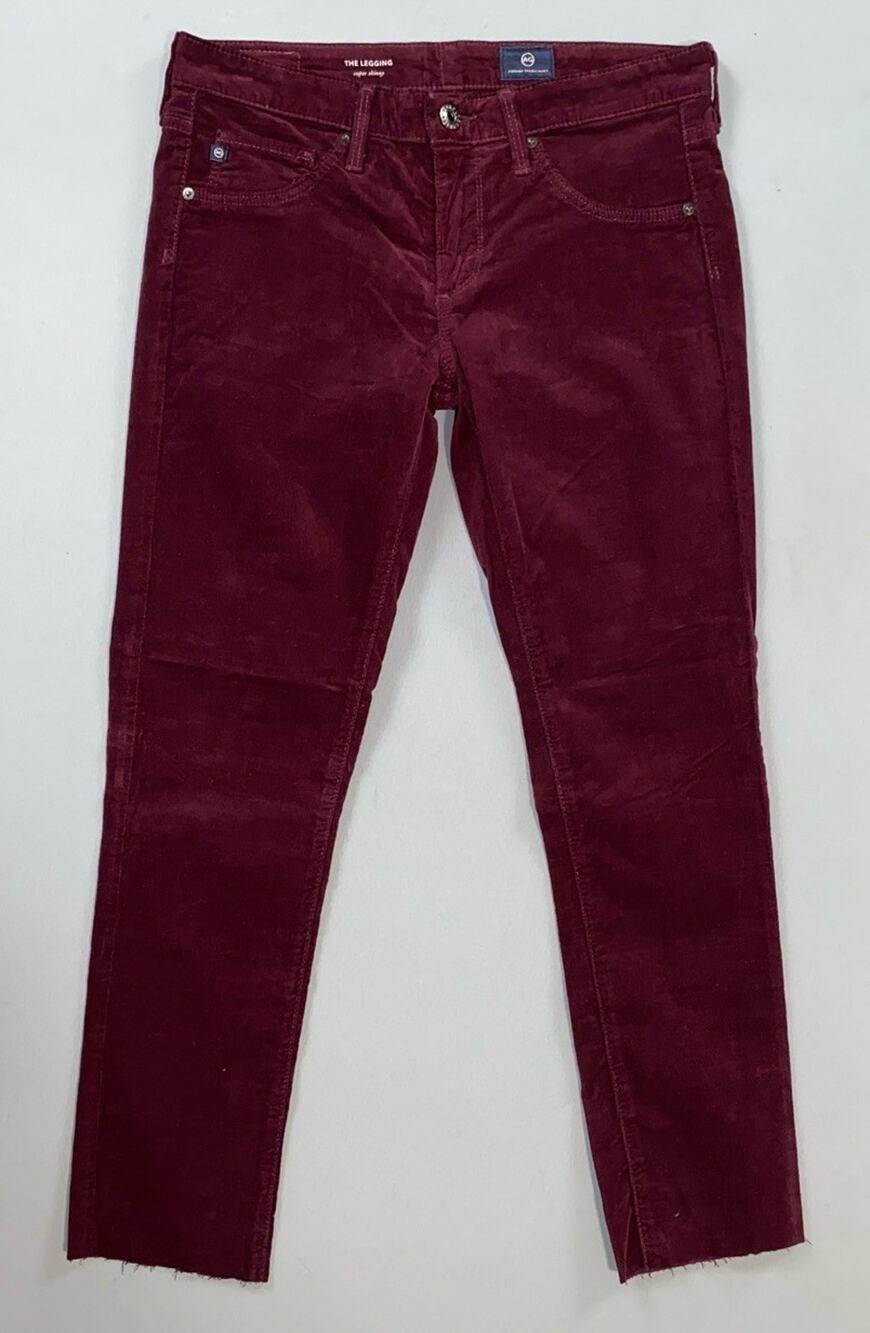 AG The Legging Super Skinny Fray Lightweight Corduroy Jeggings, Jeans. 26R, EUC!